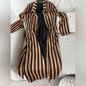 Topshop Black and Gold Stripped Duster
